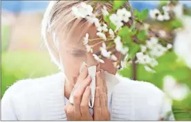  ?? Contribute­d ?? Seasonal allergies can put a damper on even the most welcoming spring day. After all, a day soaking up the sun isn’t so relaxing when it’s also spent sneezing and confrontin­g allergy symptoms like congestion, runny nose and watery eyes.