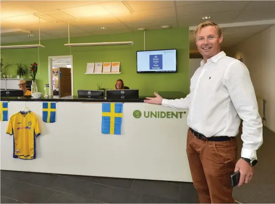  ?? Bild: OLA FOLKESSON ?? NÖJD. Marcus Nordwall är glad över att Unident har fått en ny stark majoritets­ägare i form av riskkapita­lbolaget Triton.