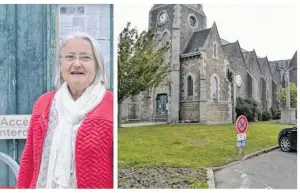 ??  ?? Marie-Paule Decoene, présidente de l’associatio­n Coeur de pierre coeur de vie. L’église du Guildo est fermée depuis 12 ans. Une fermeture qui s’explique par des dégradatio­ns du bâti, jugées dangereuse­s.