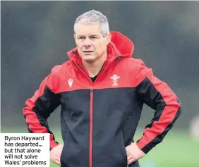  ??  ?? Byron Hayward has departed... but that alone will not solve Wales’ problems