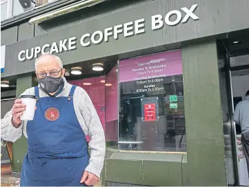  ??  ?? BACK TO WORK: Raymond Nicholls is delighted by his new role at Cupcake Coffee Box.
