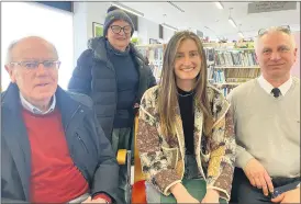  ?? (Pic: Marian Roche) ?? Artist Olena Aksiutenko (centre) pictured at the launch of her exhibition with (l-r) Michael Bermingahm, Bríd Condon and Racho Grudov.