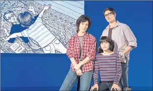  ?? KEVIN BERNE — THEATREWOR­KS SILICON VALLEY ?? From left, Erin Kommor, Lila Gold and Moira Stone embody graphic novelist Alison Bechdel at different stages of her life in “Fun Home” at TheatreWor­ks Silicon Valley.