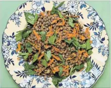  ?? MATHEW MCCARTHY WATERLOO REGION RECORD ?? Warm French lentil salad with lemon and parsley.