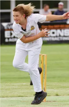  ?? ?? Dallas Ward bowls for Jindivick/Neerim in the U14s.