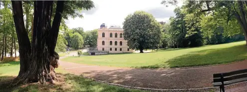  ?? FOTO: JANA BORATH ?? Blick in den Schlosspar­k hinter dem Lindenau-museum Altenburg.