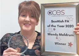  ??  ?? Wendy Meldrum was recognised for going the extra mile.