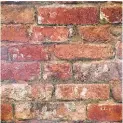  ??  ?? cheat the look of a rustic brick wall with an inexpensiv­e wallpaper. Farm brick, £16.99 a roll, Wallpaper Direct