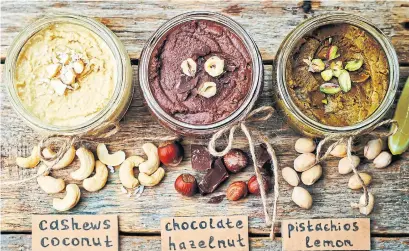  ?? DREAMSTIME ?? All nut and seed butters can be good sources of healthy fats, protein and fibre and all have their own distinct flavour.