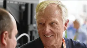  ?? DARRON CUMMINGS/AP ?? “We’ve all made mistakes and you just want to learn by those mistakes and how you can correct them going forward,” said Greg Norman at an event to promote Saudi Arabia-funded golf tournament­s in England.