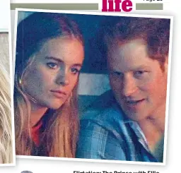  ??  ?? Flirtation: The Prince with Ellie Goulding (left) and (above) then girlfriend Cressida Bonas
