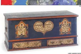  ?? LARRY SANDERS PHOTO ?? In this Pennsylvan­ia chest from the Layton collection at the Milwaukee Art Museum, the heart was part of a standard repertoire of motifs and not gender specific or necessaril­y symbolic of anything.