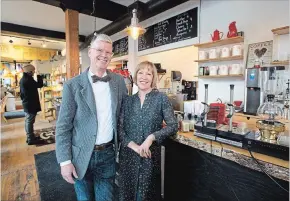  ?? MATHEW MCCARTHY WATERLOO REGION RECORD ?? Graham and Monica Braun gave up their corporate jobs to open Monigram Coffee.