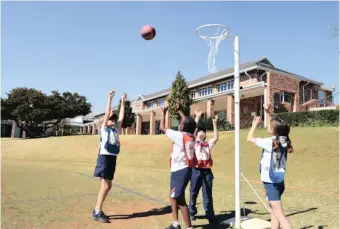  ??  ?? ST STITHIANS’ pupils practising netball.