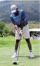  ?? ?? MAKING HIS MARK: Madibaz golfer Lumkile Mantshiyo, who finished runner-up in the individual event, was one of the stars at the University Sports SA tournament in Makhanda in December
