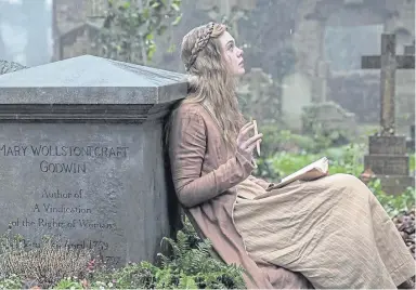  ??  ?? ▼ Elle Fanning as the titular author in Haifaa al-mansour’s Mary Shelley, out on Friday.