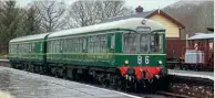  ?? HARRY PARTINGTON ?? The first public services of the 2022 season ran at the Llangollen Railway on February 19. The following day, the Class 109 DMU is pictured at Glyndyfrdw­y.
