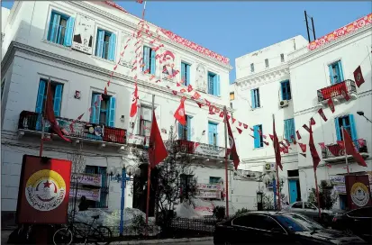  ??  ?? The Tunisian General Labor Union in Tunis plays an important role in political life in Tunisia.