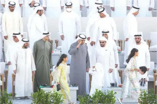  ?? WAM ?? Sheikh Mohamed Bin Zayed during the ‘March of the Union’ function on Saturday.