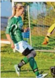  ?? Foto: Andreas Lode ?? Franziska Behrendt erzielte beide Treffer beim 2:2 de FC Horgau gegen Glött/Aislingen.