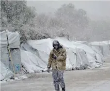  ??  ?? The scale of the waste became obvious from November onward when refugees were pictured in tents in the snow and it sparked a blame game.