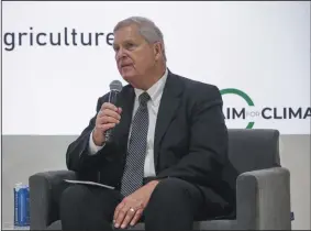  ?? (AP) ?? U.S. Agricultur­e Secretary Tom Vilsack speaks in November about the Aim for Climate Initiative at the COP27 U.N. Climate Summit in Sharm el-Sheikh, Egypt.