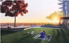  ??  ?? Among the amenities at Fraser Commons will be a fitness centre, as well as a rooftop terrace on the sixth floor.