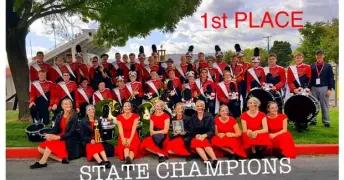  ?? Photo: Courtesy Kristine Harris ?? The Spanish Fork Marching Band 1A State Champions