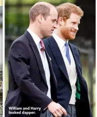  ??  ?? William and Harry looked dapper.