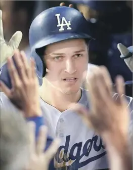  ?? Luis Sinco Los Angeles Times ?? THE DODGERS went through their worst period of the season when Corey Seager was sidelined by a sore elbow. “I don’t really like off days,” he says.