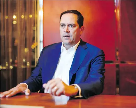  ?? COLE BURSTON ?? Cisco CEO Chuck Robbins says as companies embrace cloud-based services and internet-connected devices, cybersecur­ity will require watching the flows of data while managing the whole network.