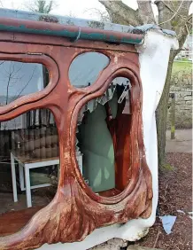  ?? ?? Damage to the Hobbit House cafe at St Werburghs after a break-in on Wednesday which saw donations and staff tips stolen