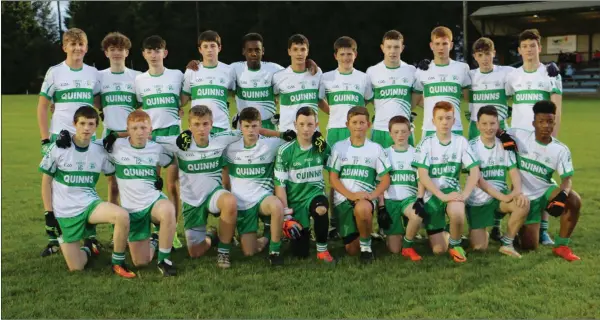  ??  ?? The Baltinglas­s under-15 footballer­s who defeated St Patrick’s in the championsh­ip in Roundwood last Friday night.