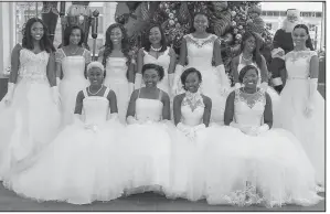  ??  ?? Seated: Mackenzie Miller, Mekayla Sims, Marla Biddle and Kyla Peer; Standing: Erin Farmer, Kennedy Richardson, Whittneay Marie Mullins, Heaven Wilborn and Sydney Stewart