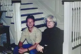  ?? Courtesy of Donald Warhola ?? Donald Warhoal with Uncle Andy Warhol at a family function in 1986, just months before the artist’s death.