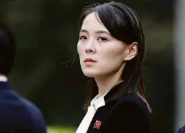  ?? Jorge Silva 2.mar.19/Reuters ?? A irmã de Kim Jong-un, Kim Yo-jong, durante cerimônia em Hanói, no Vietnã