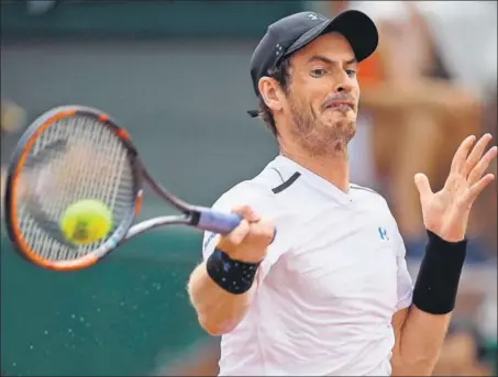  ?? AFP ?? Andy Murray, unhappy with his game of late, won a hardfought match against Martin Klizan.