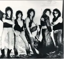  ??  ?? New Jersey band Bon Jovi — circa 1989 — led by singer Jon Bon Jovi, second from right, is headed to the Rock and Roll Hall of Fame.