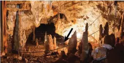  ?? (Prof. Israel Hershkovit­z) ?? MANOT CAVE. A discovery of a child’s fractured bones revealed that individual­s must have taken care of the injury, allowing the child not only to survive but to recover from the fracture.