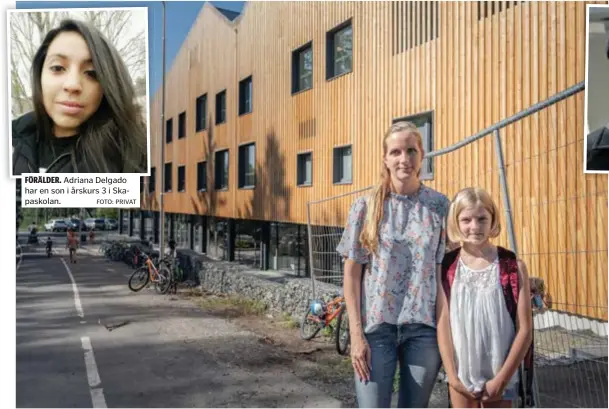  ?? FOTO: PRIVAT FOTO: CLAUDIO BRITOS ?? FÖRÄLDER. Adriana Delgado har en son i årskurs 3 i Skapaskola­n. DRÖMMAR. Livia Elbrand, 9, vet vad hon ska söka när det blir dags för antagnings­prov: ”Bild- och filmproduk­tion, för jag vill bli arkitekt”.