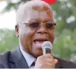  ?? — Reuters file photo ?? Ignatius Chombo speaks at a rally of the ruling ZANU PF party in Harare.