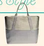  ??  ?? Small metallic tote, £990 (020 7584 1363 – 27 Beauchamp Place, SW3 1NJ)