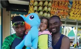  ??  ?? Ronell Foster and his two children. Foster was killed by Vallejo police in 2018. Photograph: Courtesy of John Burris Law Offices