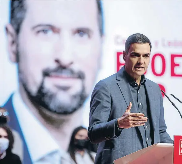  ?? ?? Pedro Sánchez va acompanyar ahir el candidat del PSOE a les eleccions del 13 de febrer, Luis Tudanca, a Zamora