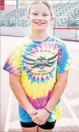  ?? ?? THROWS OF CONTROVERS­Y: Trans girl Becky Pepper-Jackson, 13, won a shot put event by a full three feet at a girls’ track meet in West Virginia, after a court ruled she could not be barred from the event.