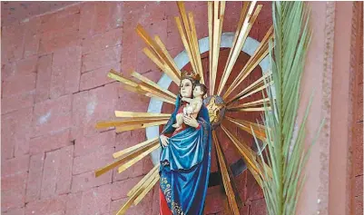  ?? ROLANDO RIESTRA ?? Imagen de Nuestra Señora del Pilar, venerada en la Parroquia del mismo nombre.