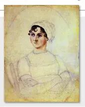  ??  ?? Jane Austen, tecknad av hennes syster Cassandra. Denna pennteckni­ng från 1810 är det enda kända porträttet.