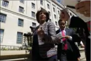  ?? JOSE LUIS MAGANA — THE ASSOCIATED PRESS FILE ?? Rep. Maxine Waters D-Calif., accompanie­d by other members of the Congressio­nal Black Caucus (CBC), speaks to the media outside of the Justice Department in Washington.