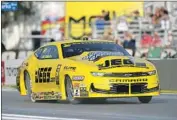  ?? Marc Gewertz Associated Press ?? JEG COUGHLIN JR. took the No. 1 qualifier position in pro stock at the NHRA Winternati­onals.