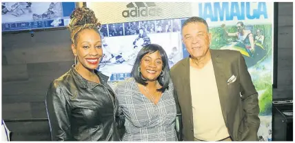  ??  ?? From left: Simone Smith, chief reporter, Toronto Caribbean Newspaper, poses with Jamaica Tourist Board’s Angella Bennet, regional director, Canada, and Donald Dawson, deputy director of tourism, sales.